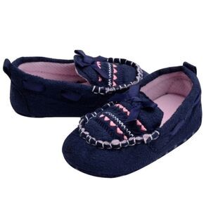 NEW Baby Moccasin Slippers in Navy Blue